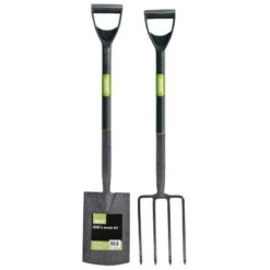 Draper DFSCB/SET Carbon Steel Garden Fork And Spade Set, Black - (83971)