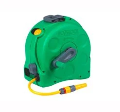 Hozelock 2415 2-N-1 Compact Reel + 25 Metres Of 11.5 Mm Hose - 2415 0000 Hose Storage