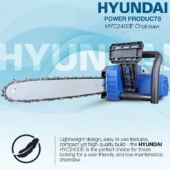 Hyundai 2400W / 230V 16" Bar Electric Chainsaw | HYC2400E -Horti Gear Sales Store hyc2400e 05