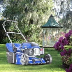 Hyundai 17"/43cm 139cc Self-Propelled Petrol Roller Lawnmower | HYM430SPR -Horti Gear Sales Store hym430spr lifestyle